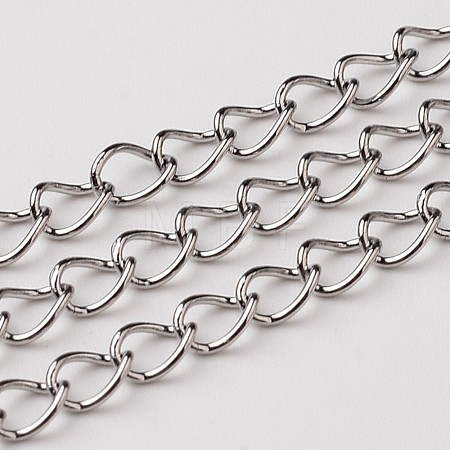 Tarnish Resistant 304 Stainless Steel Twisted Chains Y-CHS-A003K-0.6mm-1