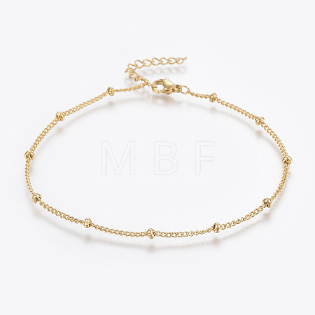 304 Stainless Steel Anklets AJEW-H013-04G-1