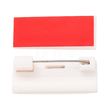 Plastic Adhesive Back Bar Pins with Iron Pins JEWB-B045-01C-1