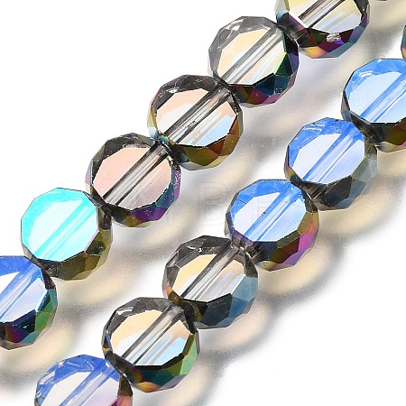 Electroplated Transparent Glass Beads Strands GL-CBA98F0-06A-05-1
