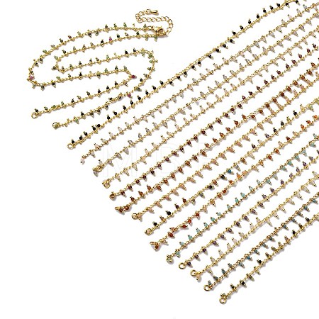 Brass Cable Chain Necklace Making KK-K337-12G-1