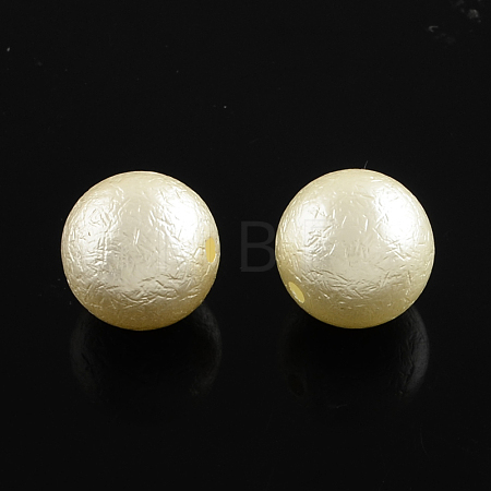 ABS Plastic Imitation Pearl Round Beads SACR-Q105-24E-1