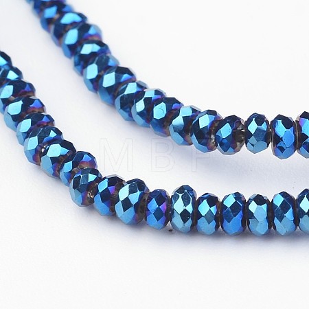 Electroplate Glass Beads Strands EGLA-P018-2mm-F07-1