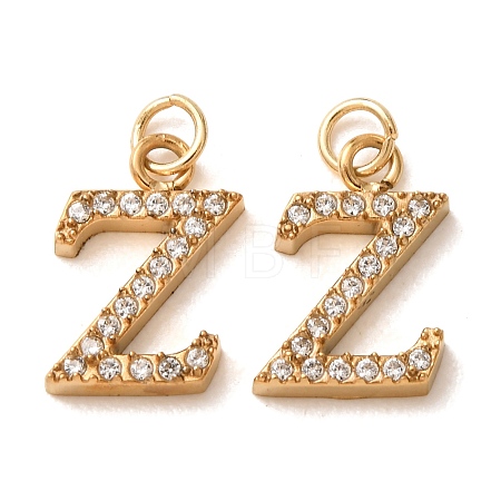 304 Stainless Steel with Crystal Rhinestone Charms RB-CBA5270-11G-Z-1
