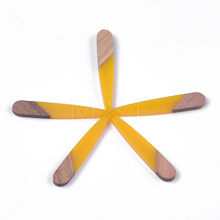 Resin & Walnut Wood Pendants X-RESI-S358-40C-1