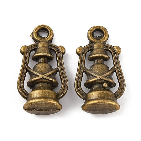 Tibetan Style Alloy Lantern/Oil Lamp Pendants X-TIBEP-Q041-092AB-NR-1