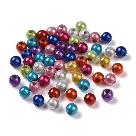 Spray Painted Acrylic Beads MACR-Q154-01D-1