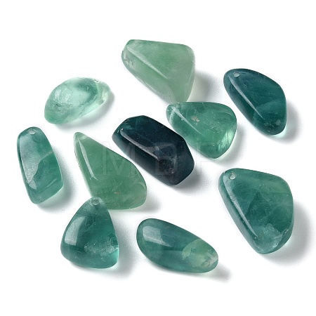 Natural Green Fluorite Pendants G-M416-05-1