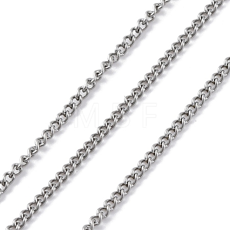 304 Stainless Steel Curb Chains CHS-M009-10P-04-1
