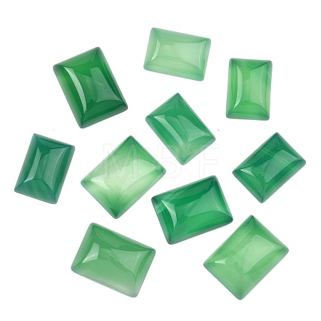 Natural Green Onyx Agate Cabochons G-G350-07A-1