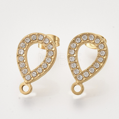 304 Stainless Steel Stud Earring Findings X-STAS-T052-05G-12-1