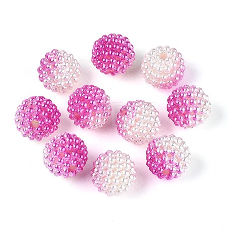 Imitation Pearl Acrylic Beads OACR-T004-15mm-12-1