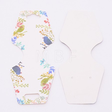 White Cardboard Necklace Display Cards DIY-WH0209-24-1