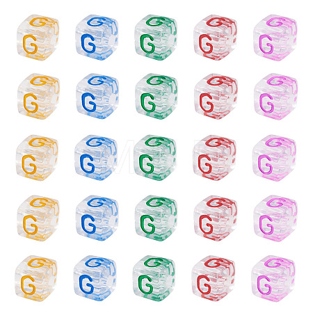 50Pcs Acrylic European Beads MACR-TADJ0001-13G-1
