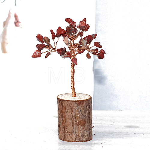 Natural Red Jasper Chips Tree Decorations PW-WG10436-17-1