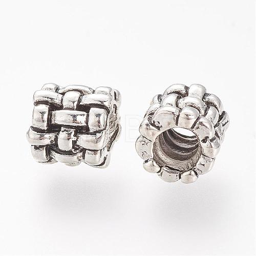 Alloy European Beads with Screw PALLOY-R094-18AS-1