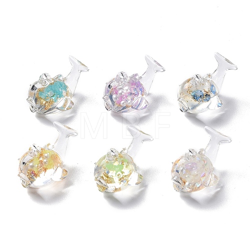 Luminous Transparent Resin Pendants X-RESI-K019-07-1