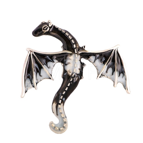 Cartoon Flying Dragon Brooches PW-WG32702-01-1