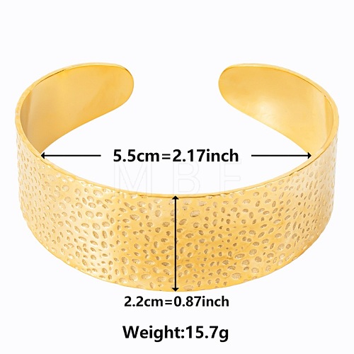 Stylish European and American Texture 304 Stainless Steel Cuff Bangles for Women RH5378-2-1