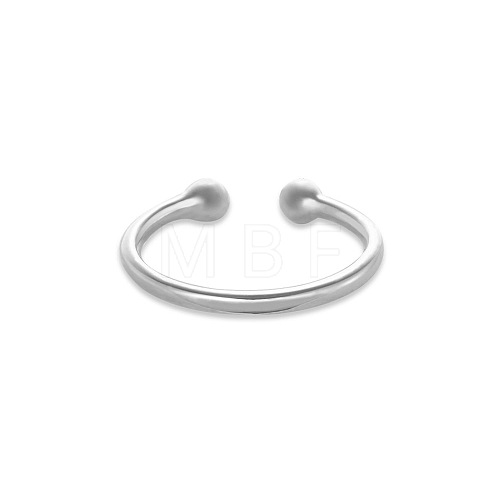 SHEGRACE Simple 925 Sterling Silver Torque Cuff Rings JR95A-1