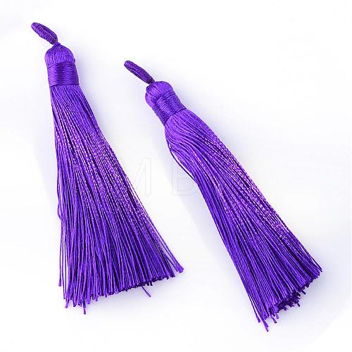 Polyester Tassel Big Pendants Decoration AJEW-S059-03-1