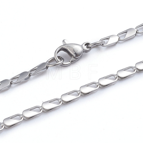 Non-Tarnish 304 Stainless Steel Chain Necklaces NJEW-L173-008-P-1