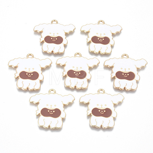 Alloy Enamel Pendants X-ENAM-T011-35KC-RS-1