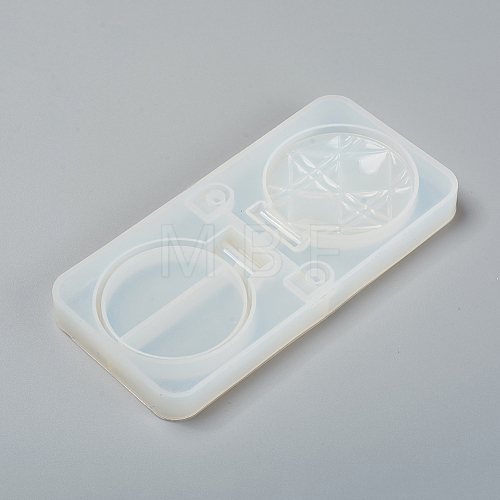 Foldable Makeup Mirror Silicone Resin Molds DIY-WH0170-49B-1