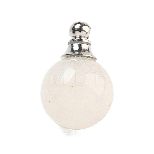 Natural Quartz Crystal Perfume Bottle Pendants G-K338-22P-03-1