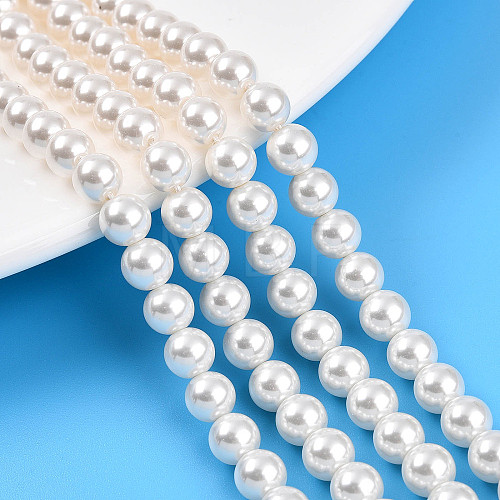 Baking Painted Pearlized Glass Pearl Bead Strands HY-N002-6mm-A11-1