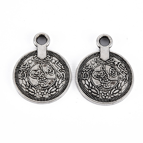 Tibetan Style Alloy Pendants TIBEP-Q089-015-RS-1