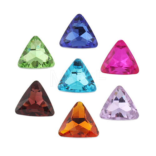 Glass Pointed Back Rhinestone Cabochons RGLA-A016-14x5mm-M-1