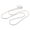 201 Stainless Steel Round Snake Chain Necklaces for Women NJEW-G140-06C-P-1-1