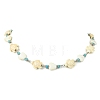 Ocean Dyed Synthetic Turquoise Turtle and Heart Beaded Necklaces for Women NJEW-JN06227-02-2