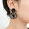Alloy Stud Dangle Earrings WG62864-01-4