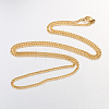 Unisex Casual Style 304 Stainless Steel Twisted Chain Necklaces STAS-O037-16G-2
