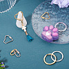 6Pcs 6 Styles 304 Stainless Steel Split Key Rings STAS-TA0003-46-8