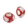 Lampwork & Brass Core European Beads LAMP-P019-01P-31-2