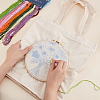 DIY Canvas Bag Flower Embroidery Kits DIY-WH0374-84B-4