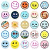 50Pcs PVC Waterproof Smiling Face Stickers SMFA-PW0001-05-1