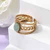 304 Stainless Steel Cuff Open Rings RJEW-F213-03G-12-3