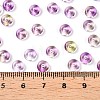 Spray Painted Transparent Glass Seed Beads SEED-T007-05G-4