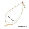 304 Stainless Steel Saint Benedict Medal Pendant Glass and Brass Beaded Short Necklaces for Women Daily Wear AB8901-4