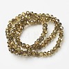 Electroplate Transparent Glass Beads Strands EGLA-A034-T6mm-O13-2