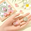 10Pcs Gradient Color & UV Plating Transparent Acrylic Beads OACR-YW0002-25B-4
