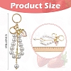 Acrylic & ABS Plastic Pearl Bead Keychains KEYC-YW00299-02-3
