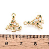 Brass Micro Pave Cubic Zirconia Charms KK-N263-146B-G-3