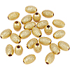 24Pcs Eco-Friendly Brass Textured Beads KK-BC0007-87-RS-1