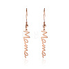 Simple Stainless Steel Mama Dangle Earrings for Mother's Day QW8429-6-1