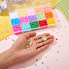 2400Pcs 15 Colors Opaque Baking Paint Glass Beads DGLA-TA0001-25-7
